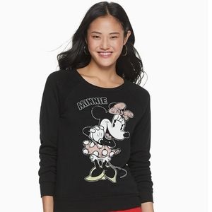 NWT Black Disney Minnie Mouse Dress Pullover Sweater Size S 🐭